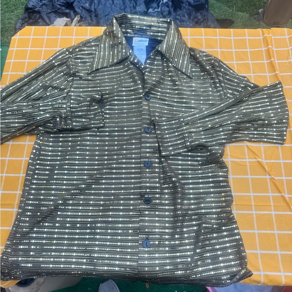 Vintage California Costumes Black and gold Men's Shirt